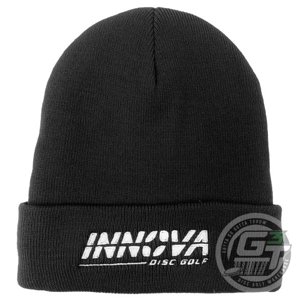 Innova Burst Logo Fleece Lined Knit Cuff Beanie Winter Disc Golf Hat For Cheap