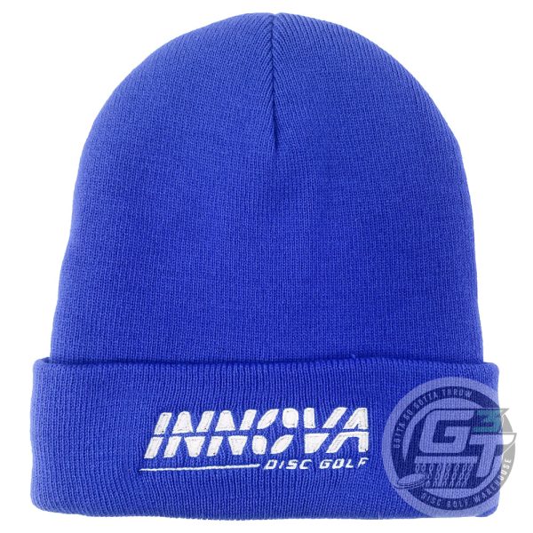 Innova Burst Logo Fleece Lined Knit Cuff Beanie Winter Disc Golf Hat For Cheap - Image 3
