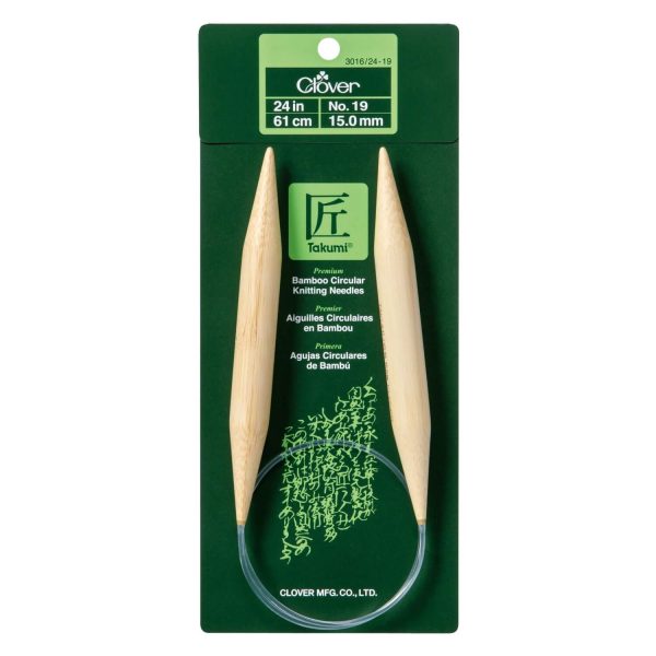 Clover Bamboo Circular Knitting Needles 24  (Sizes 17 & 19) Online Hot Sale - Image 3