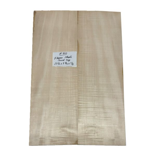 Flame Hard Maple Guitar Carved Top 23-1 2  x 7-3 4  x 5 8  #910 For Sale