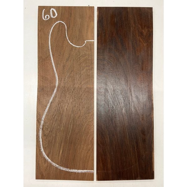Peruvian Walnut Bookmatched Guitar Drop Top 21  x 7  x 1 4  #60 For Discount - Image 4
