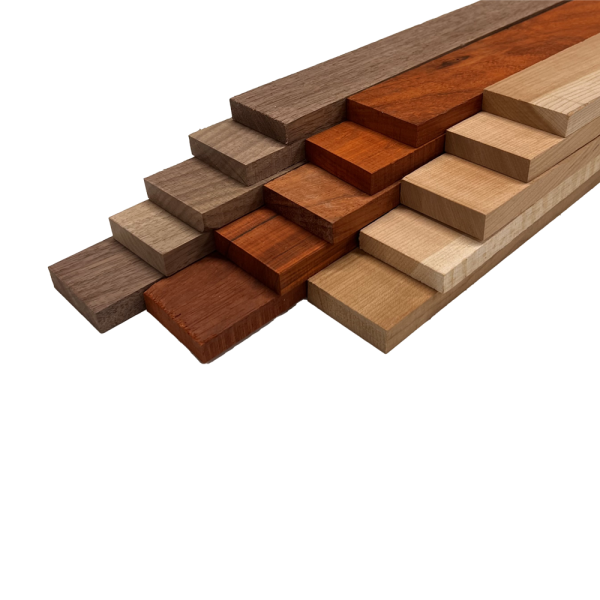 Pack of 15,Mixed Wood Thin Stock Thin Dimensional Lumber, DIY Craft Carving Lumber Boards ( Padauk,Cherry,Walnut) For Sale