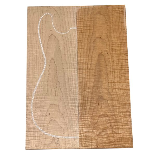 Curly Flame Hard Maple Drop Top 21  x 7-1 4  x 3 8  #27-A For Cheap - Image 4