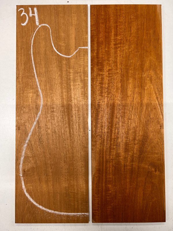 Beautiful Flame Honduran Mahogany Guitar Drop Tops 21  x 7  x 1 4  #34 For Discount - Image 4