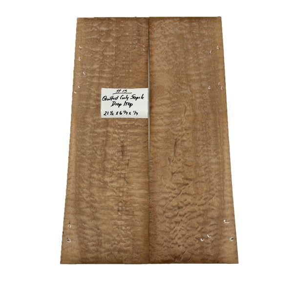 Quilted Curly Sapele Guitar Drop Tops - 21-1 2  x 6-3 4  x 1 4  #15 Hot on Sale