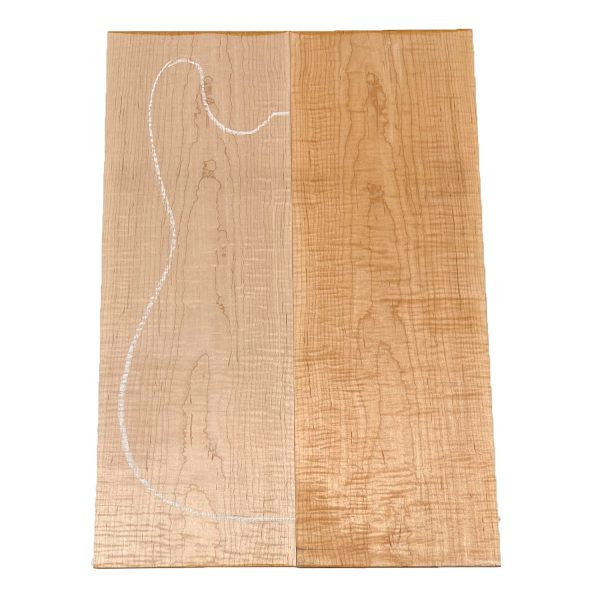 Curly Flame Hard Maple Drop Top 21  x 7-1 4  x 3 8  #154-B Online - Image 4