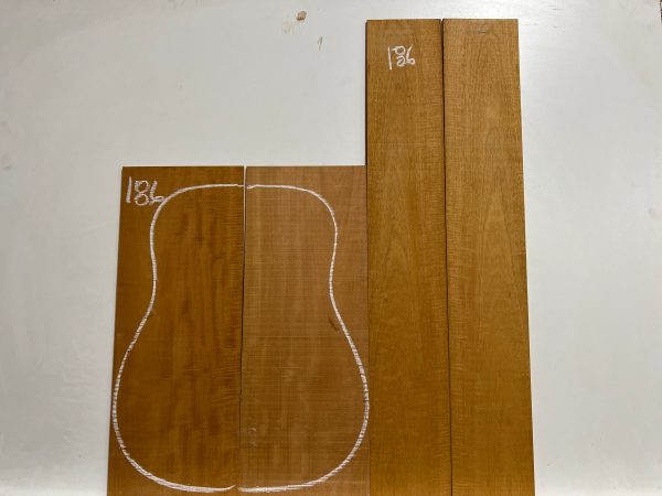 Flame Genuine Mahogany Classical Guitar Back & Side Set #186 For Cheap