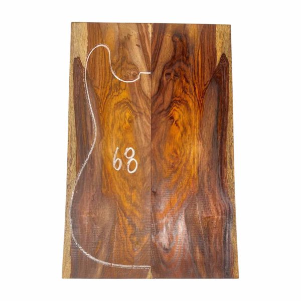 Cocobolo Bookmatched Guitar Drop Top Set - 21  x 6-3 4  x 3 8  #68 on Sale - Image 4
