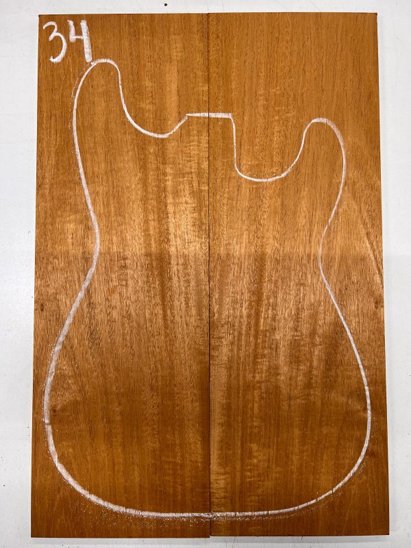 Beautiful Flame Honduran Mahogany Guitar Drop Tops 21  x 7  x 1 4  #34 For Discount