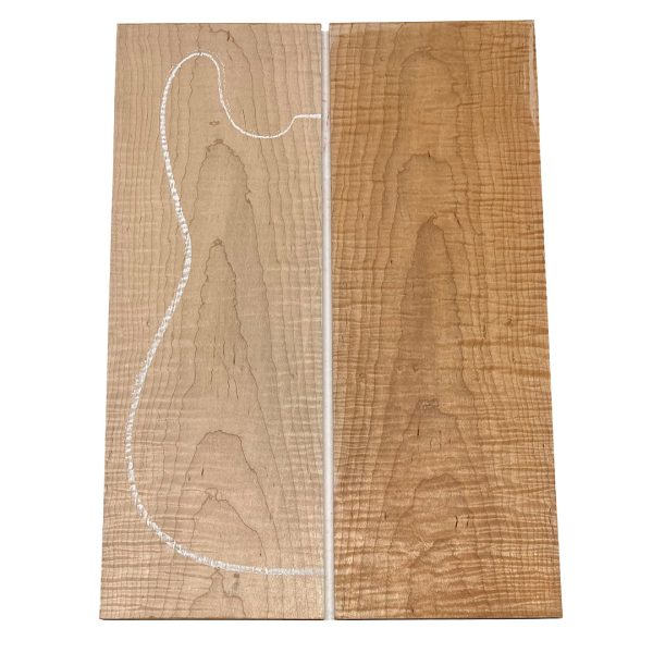 Curly Flame Hard Maple Drop Top 21  x 7-1 4  x 3 8  #27-A For Cheap - Image 5