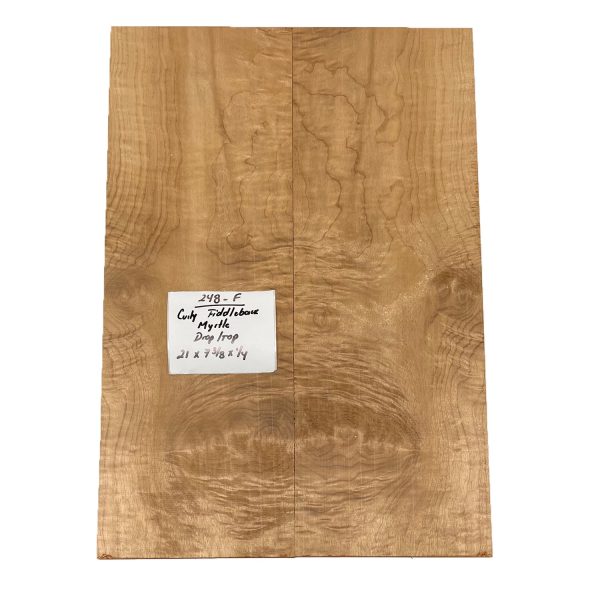 Curly Fiddleback Myrtle Drop Top 21  x 7-3 8  x 1 4  #248-F For Discount