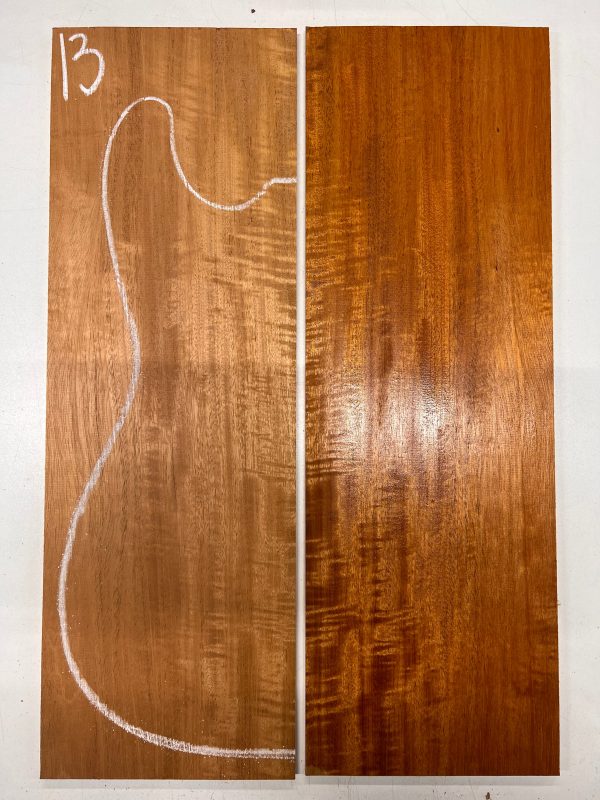 Beautiful Flame Honduran Mahogany Guitar Drop Tops 21  x 7  x 1 4  #13 Fashion - Image 4