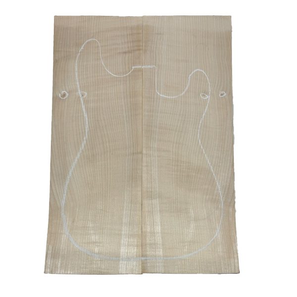 Flame Hard Maple Guitar Carved Top 21-1 2  x 7-3 8  x 5 8  #911 Supply - Image 2