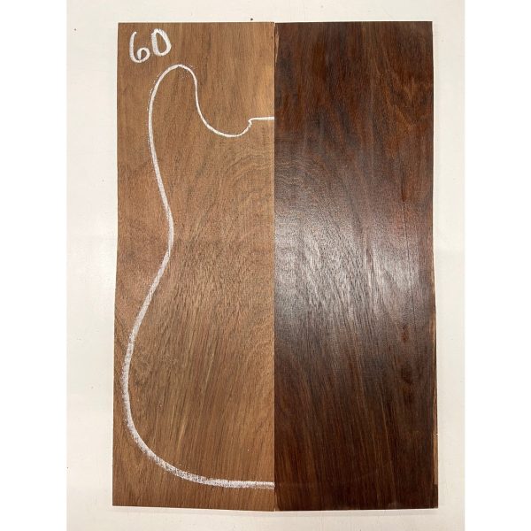 Peruvian Walnut Bookmatched Guitar Drop Top 21  x 7  x 1 4  #60 For Discount - Image 3