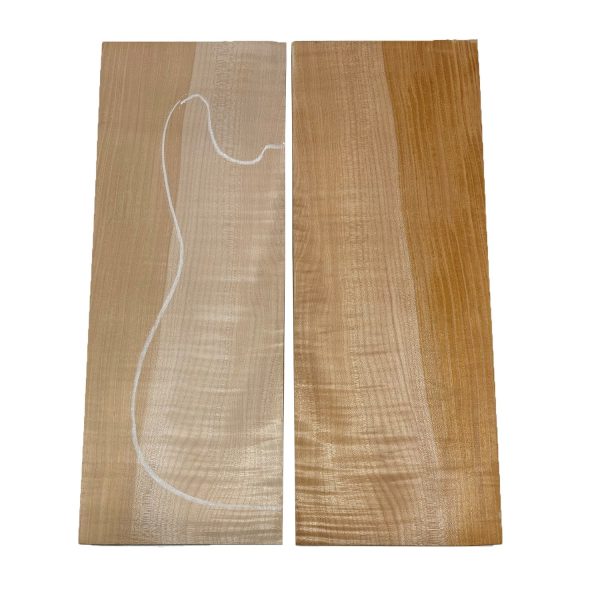 Flame Hard Maple Guitar Carved Top 22  x 8-1 4  x 1  MT #802 Sale - Image 4