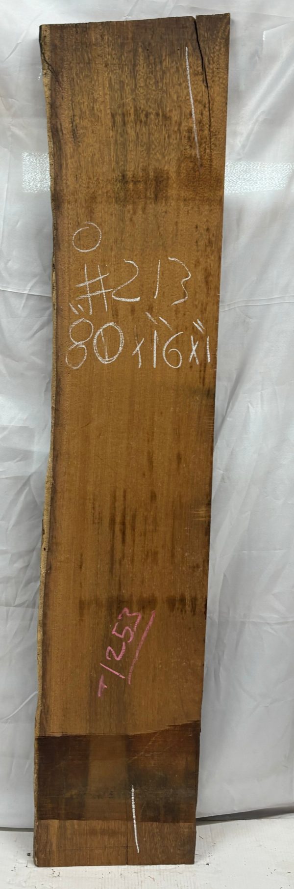 Merbau Lumber Live Edge Slab - 80  x 16  x 1  #213 Cheap - Image 2