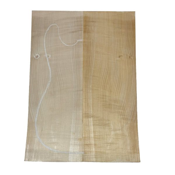 Flame Hard Maple Guitar Carved Top 21-1 2  x 7-3 8  x 5 8  #911 Supply - Image 3