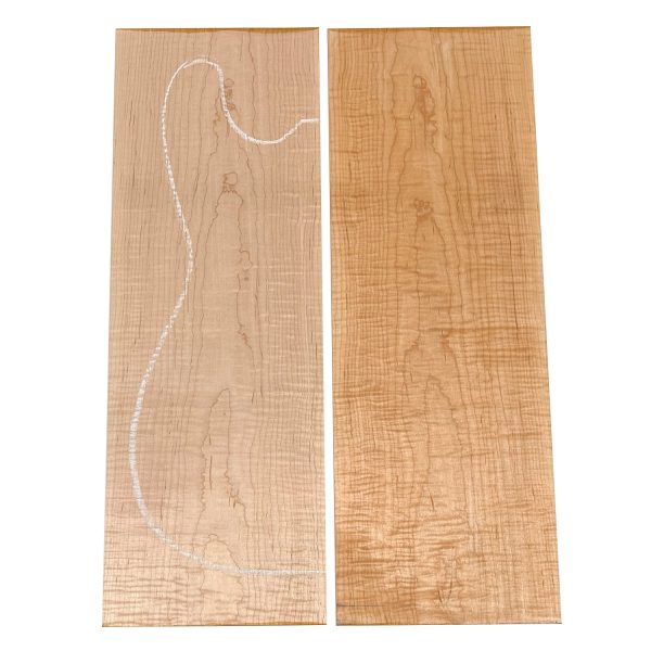 Curly Flame Hard Maple Drop Top 21  x 7-1 4  x 3 8  #154-B Online - Image 5