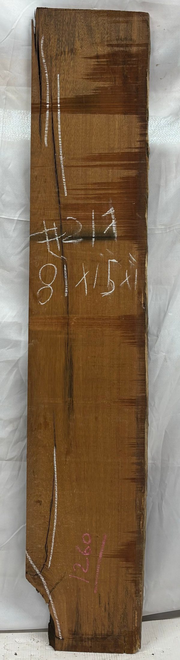 Merbau Lumber Live Edge Slab - 81  x 15  x 1  #217 Fashion