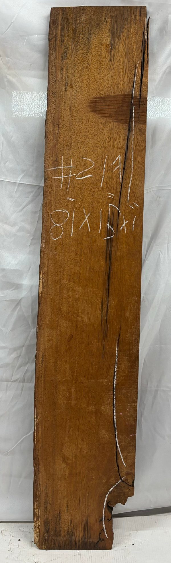 Merbau Lumber Live Edge Slab - 81  x 15  x 1  #217 Fashion - Image 2