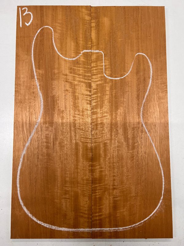 Beautiful Flame Honduran Mahogany Guitar Drop Tops 21  x 7  x 1 4  #13 Fashion