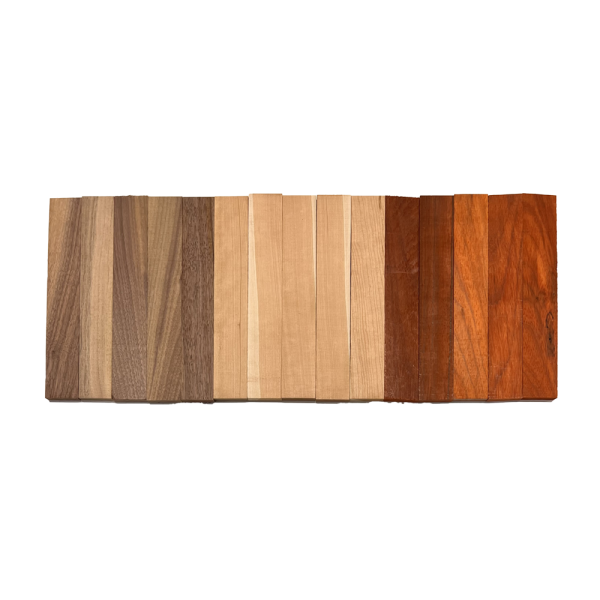 Pack of 15,Mixed Wood Thin Stock Thin Dimensional Lumber, DIY Craft Carving Lumber Boards ( Padauk,Cherry,Walnut) For Sale - Image 4