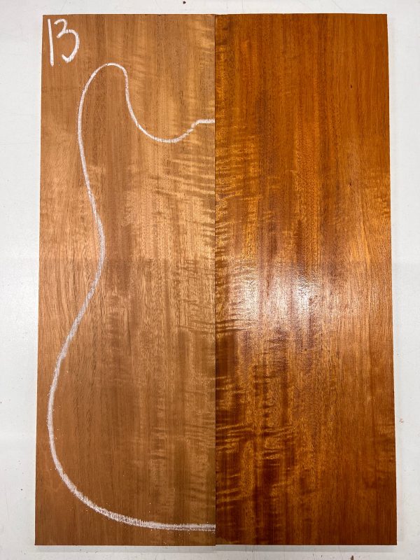 Beautiful Flame Honduran Mahogany Guitar Drop Tops 21  x 7  x 1 4  #13 Fashion - Image 2