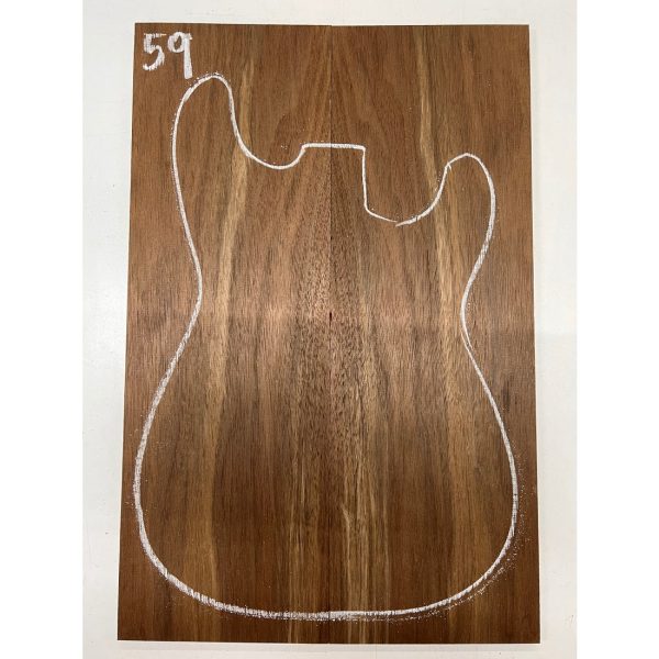 Peruvian Walnut Bookmatched Guitar Drop Top 21  x 7  x 1 4  #59 For Discount - Image 2