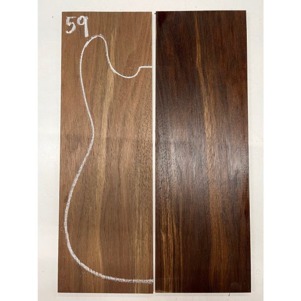 Peruvian Walnut Bookmatched Guitar Drop Top 21  x 7  x 1 4  #59 For Discount - Image 4