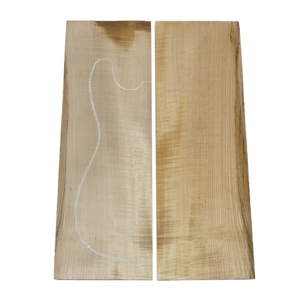 Flame Hard Maple Guitar Carved Top 23-1 2  x 8  x 5 8  #908 For Sale - Image 4