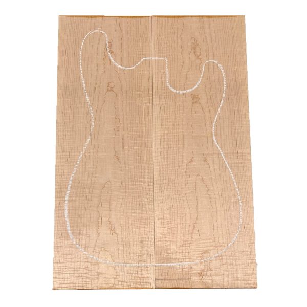 Curly Flame Hard Maple Drop Top 21  x 7-1 4  x 3 8  #154-B Online - Image 3
