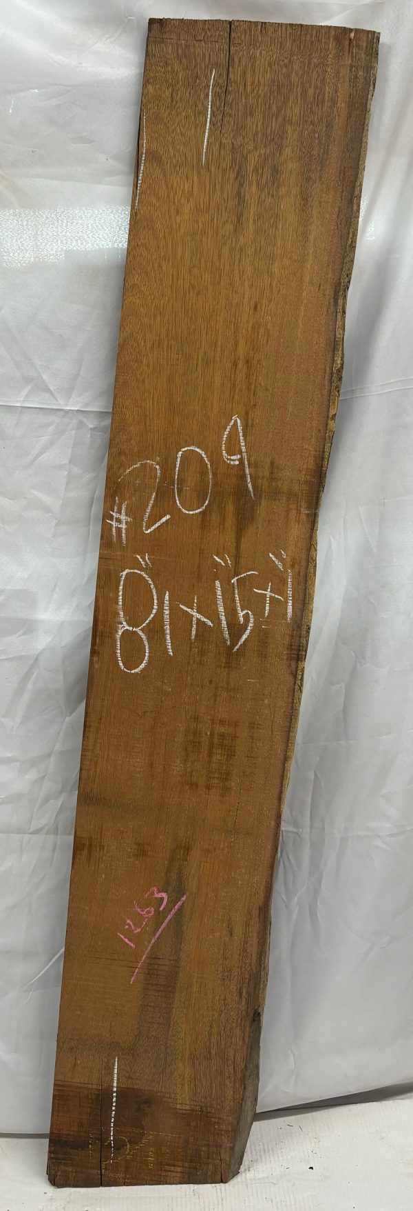 Merbau Lumber Live Edge Slab - 81  x 15  x 1  #209 Online - Image 2