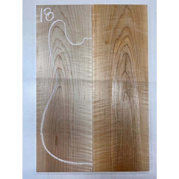 Flame Curly Hard Maple Bookmatched Guitar Drop Tops 21  x 7  x 3 8  #18 Online Sale - Image 3