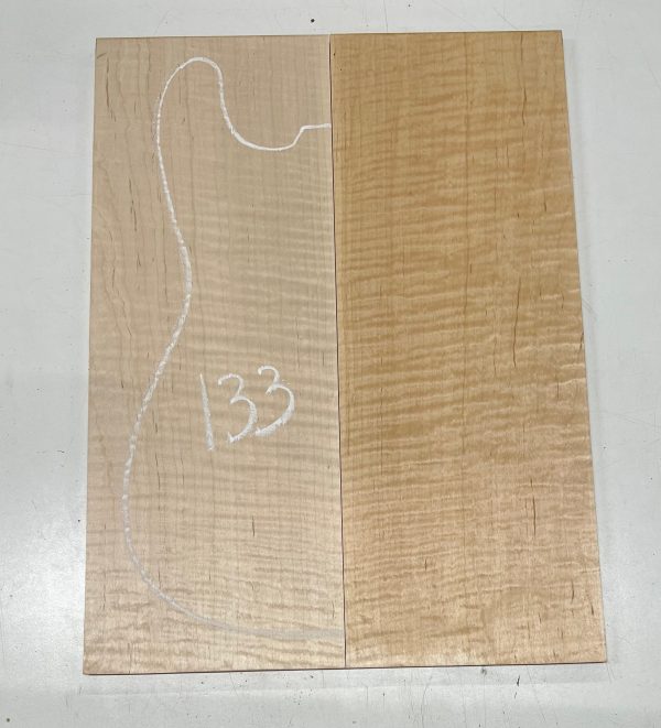 Flame Hard Maple Bookmatched Guitar Drop Top Set - 20  x 7-3 8  x 3 8  #133 Discount - Image 4