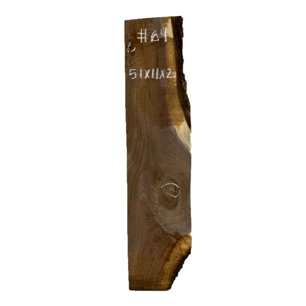 Black Walnut Lumber Live Edge Slab - 51 x 11 x 2  #64 Discount