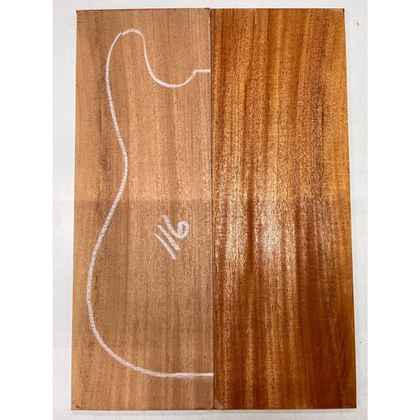 African Mahogany Khaya Bookmatched Guitar Drop Top 21  x 7-1 4  x 1 4  #116 on Sale - Image 4