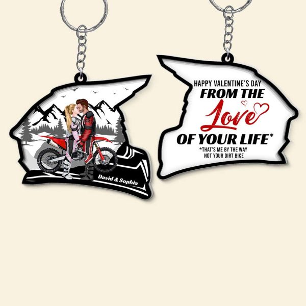 Personalized Motocross Couple Keychain From The Love Of Your Life Cheap - Image 4