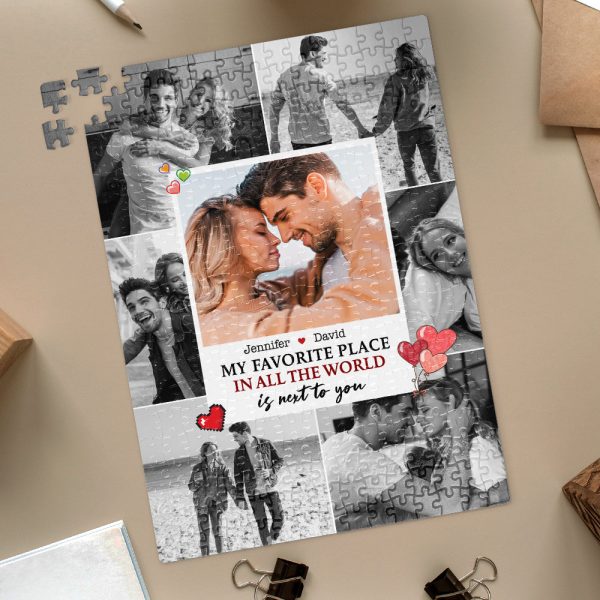 Personlized Gift For Couple Jigsaw Puzzle My Favorite Place In All The World Online Hot Sale