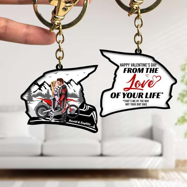 Personalized Motocross Couple Keychain From The Love Of Your Life Cheap
